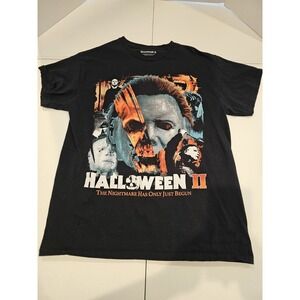 Halloween II Movie T-Shirt Men's Medium Black Horror Michael Myers